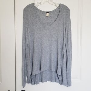 We The Free Malibu Scoop Neck Swing Thermal Top Gray S
